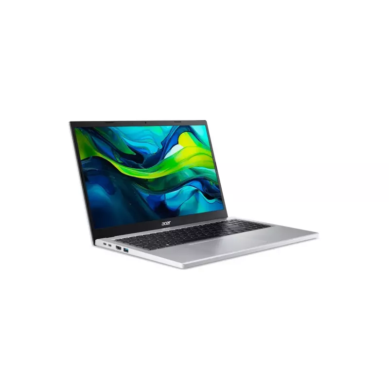 Nešiojamas kompiuteris Acer Aspire Go 15 AG15-32P-373M — Intel Core 3 N355, 15.6 colio FHD, 16 GB DDR5, 512 GB SSD, Windows 11 Home, sidabrinis