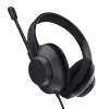 Trust Ayda Max ausinės su mikrofonu, laidinės, ant ausų, USB-C / USB-A, juodos