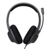 Trust Ayda Max ausinės su mikrofonu, laidinės, ant ausų, USB-C / USB-A, juodos