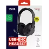 Trust Ayda Max ausinės su mikrofonu, laidinės, ant ausų, USB-C / USB-A, juodos