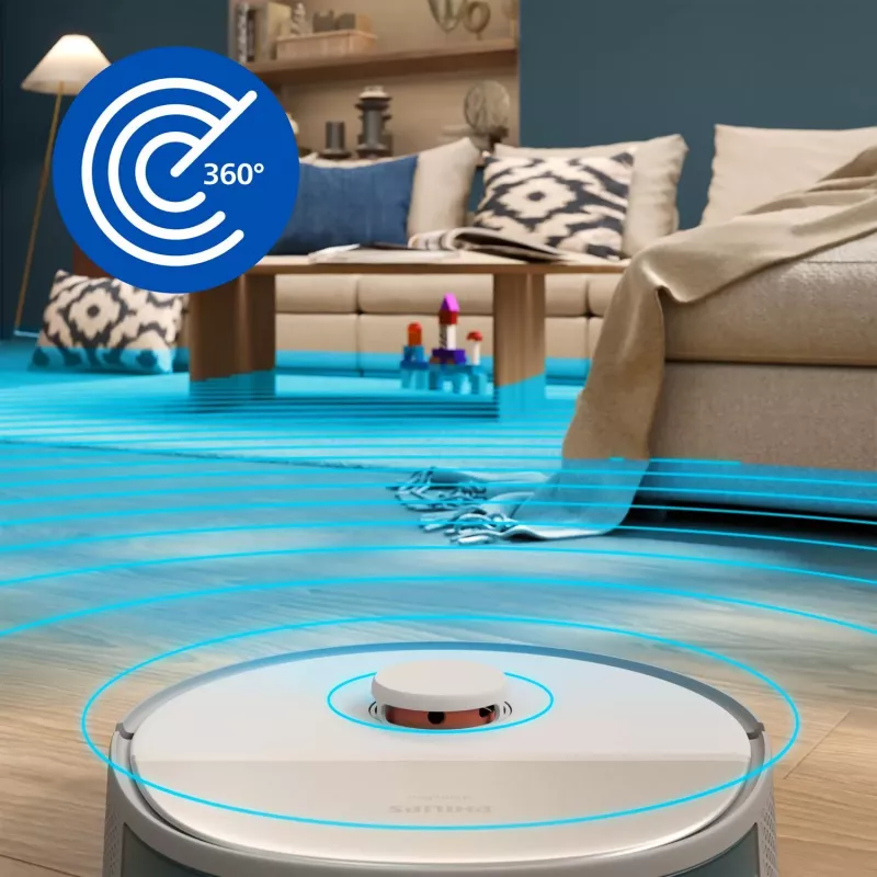 Philips XU5000/10 robotinis dulkių siurblys – 0,26 L dulkių maišelis, Li‑Ion 4800 mAh, 200 min veikimo laikas