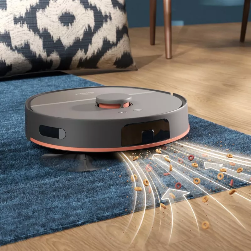 Philips XU5000/10 robotinis dulkių siurblys – 0,26 L dulkių maišelis, Li‑Ion 4800 mAh, 200 min veikimo laikas