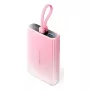 Power Bank Vention 10000mAh (USB-C, Lightning, USB-A) 22,5W LED ekranas Rožinė