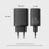 Vention FERW0-EU 65W spartusis AC kroviklis nešiojamam kompiuteriui, išmaniajam telefonui, planšetei, išmaniajam laikrodžiui, ausinėms, 2× USB-C, baltas