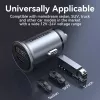 Automobilinis įkroviklis Vention Two-Port USB A+C (18/20) pilkas mini stiliaus aliuminio lydinys