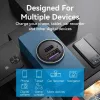 Automobilinis įkroviklis Vention Two-Port USB A+C (18/20) pilkas mini stiliaus aliuminio lydinys