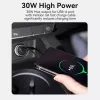 Automobilinis įkroviklis Vention Two-Port USB A+C (18/20) pilkas mini stiliaus aliuminio lydinys