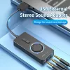 Vention USB 2.0 išorinis stereo garso adapteris su garsumo valdymu 0,15 m juodas ABS