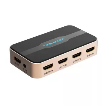 HDMI skirstytuvas Vention 1 į 4 4K@30Hz auksinis aliuminio lydinys