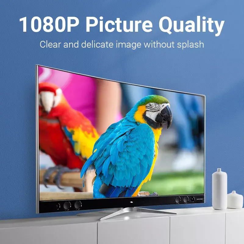 Vientis HDMI adapteris DisplayPort į HDMI Vention HBOB0, DisplayPort (vyriškas) į HDMI (moteriškas), juodas, auksuoti kontaktai