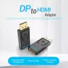 Vention HBKB0 adapteris DisplayPort į HDMI – DP (vyras) į HDMI (moteris), juodas, auksuoti kontaktai
