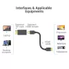 Vention HBKB0 adapteris DisplayPort į HDMI – DP (vyras) į HDMI (moteris), juodas, auksuoti kontaktai