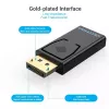 Vention HBKB0 adapteris DisplayPort į HDMI – DP (vyras) į HDMI (moteris), juodas, auksuoti kontaktai