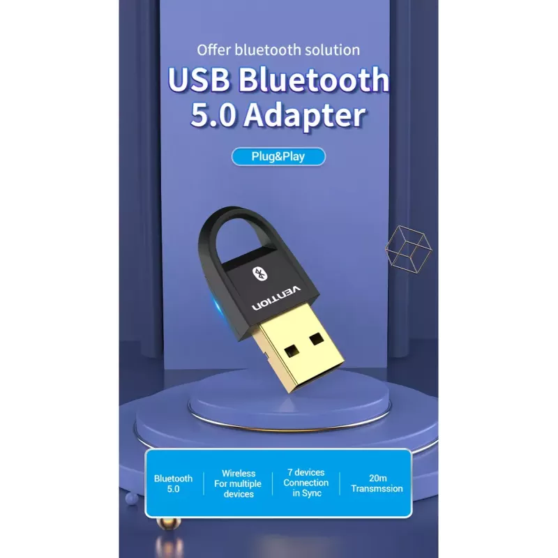 USB Bluetooth 5.0 adapteris Vention CDSW0