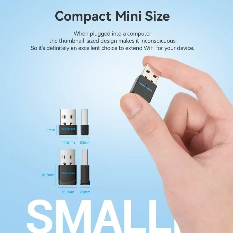 Vention KDSB0 Wi-Fi adapteris su USB, dviejų dažnių 2,4G/5G