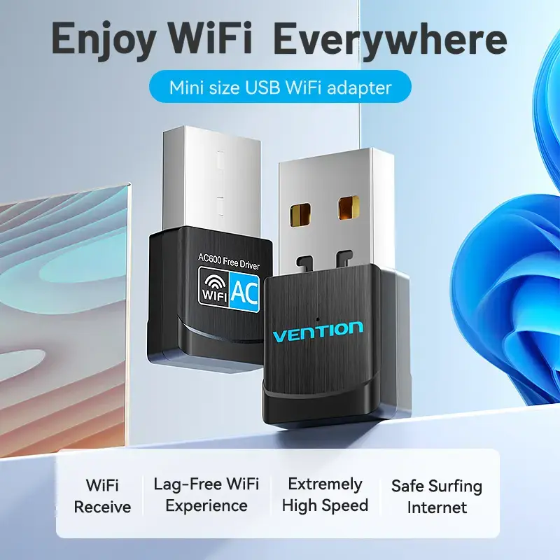 Vention KDSB0 Wi-Fi adapteris su USB, dviejų dažnių 2,4G/5G
