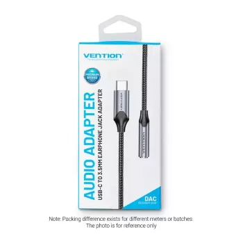 Vention BGMHA USB-C į 3,5 mm ausinių adapteris, pilkas