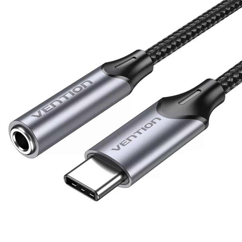 Vention BGMHA USB-C į 3,5 mm ausinių adapteris, pilkas