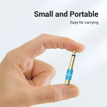 Garso adapteris Vention VDD-C03 – 6,5 mm (kištukas) į RCA (lizdas), auksuoti kontaktai, mėlynas