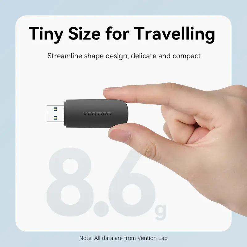 Vention 2-in-1 USB 3.2 Gen 1 (USB 3.0) kortelių skaitytuvas — SD ir MicroSD, juodas, kompaktiškas