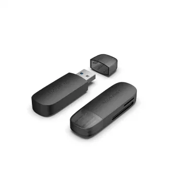Vention 2-in-1 USB 3.2 Gen 1 (USB 3.0) kortelių skaitytuvas — SD ir MicroSD, juodas, kompaktiškas