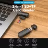 Vention 2-in-1 USB 3.0 A kortelių skaitytuvas SD+TF, USB 3.2 Gen 1, 5000 Mbit/s, juodas