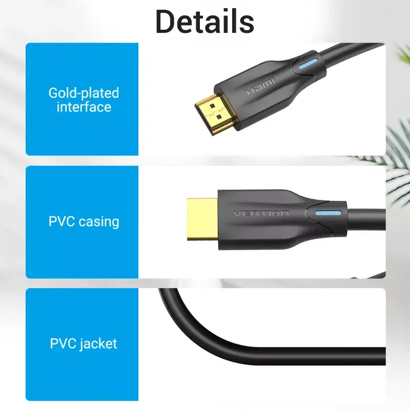 Vention 8K HDMI laidas 2 m juodas 48 Gbit/s HDMI 2.1