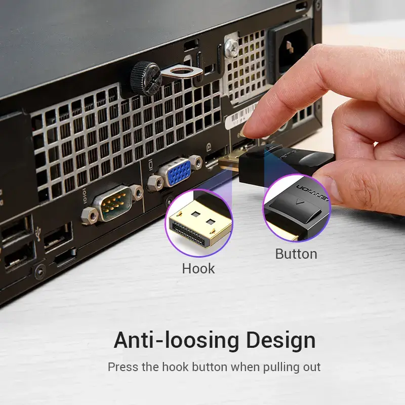 Vention DP į HDMI laidas 1,5 m juodas DisplayPort HDMI 1,5m