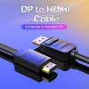 Vention DP į HDMI laidas 1,5 m juodas DisplayPort HDMI 1,5m