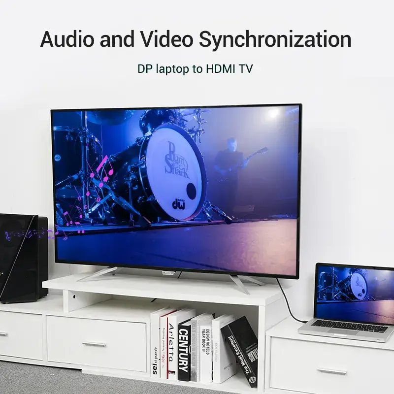 Vention DP į HDMI laidas 1,5 m juodas DisplayPort HDMI 1,5m