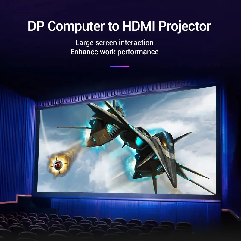 Vention DP į HDMI laidas 1,5 m juodas DisplayPort HDMI 1,5m