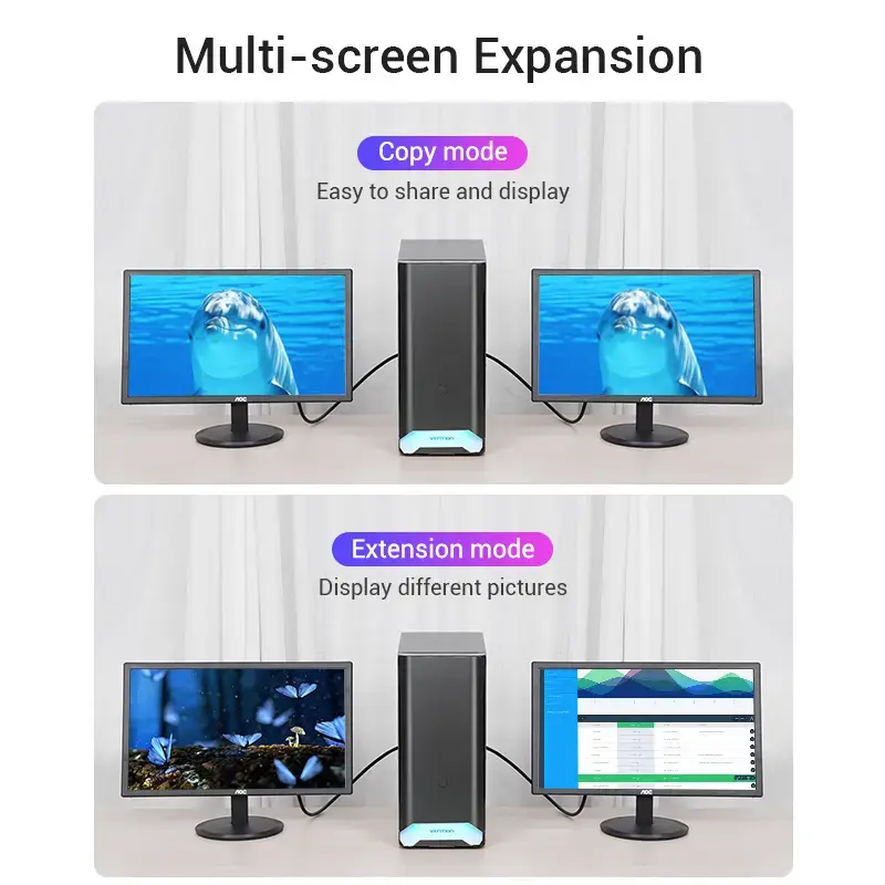 Vention DP į HDMI laidas 1,5 m juodas DisplayPort HDMI 1,5m