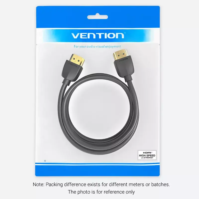 Vention nešiojamas HDMI laidas 0,5 m juodas HDMI 2.0 18 Gbit/s