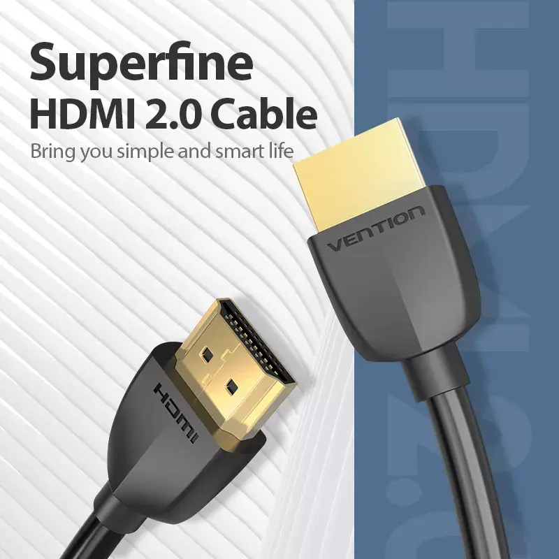 Vention nešiojamas HDMI laidas 0,5 m juodas HDMI 2.0 18 Gbit/s