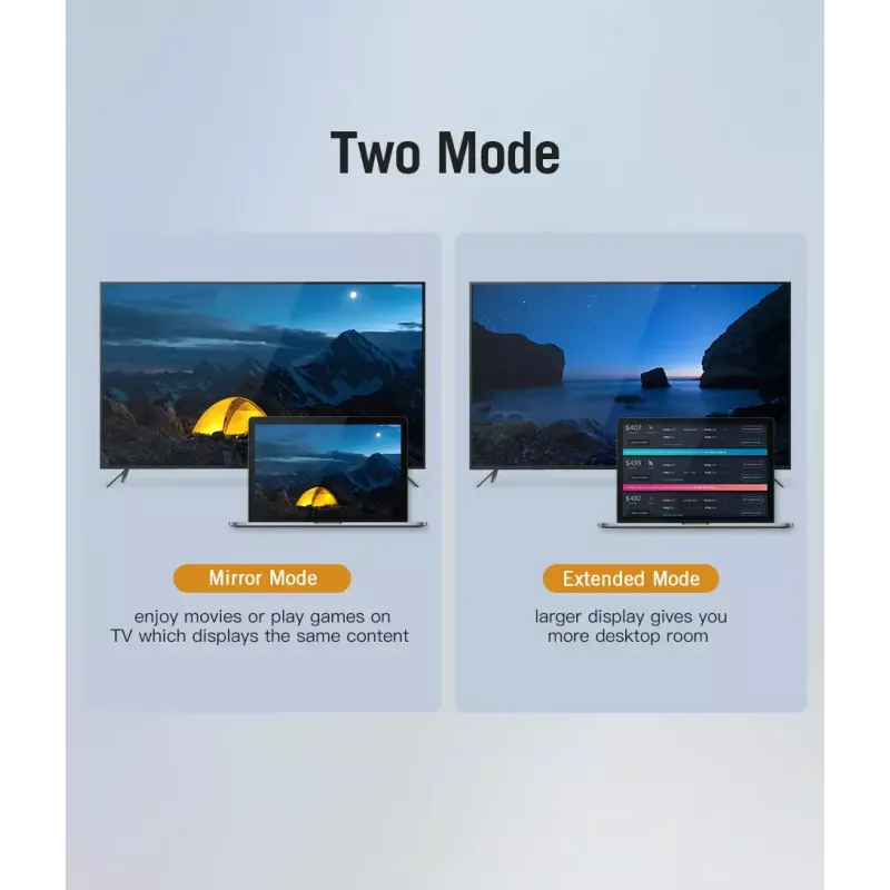 Vention Type-C į HDMI laidas 2 m juodas USB Type-C HDMI