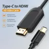 Vention Type-C į HDMI laidas 2 m juodas USB Type-C HDMI