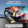 Vienos lizdo DisplayPort kabelis VYRIŠKAS-VYRIŠKAS Vention 1,5 m, 4K HD, juodas, 6 mm skersmens