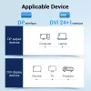 Vieno galo DisplayPort į DVI laidas Vention HAFBH — DisplayPort → DVI, 1 m, juodas, 5,2 mm