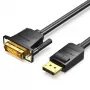Vieno galo DisplayPort į DVI laidas Vention HAFBH — DisplayPort → DVI, 1 m, juodas, 5,2 mm