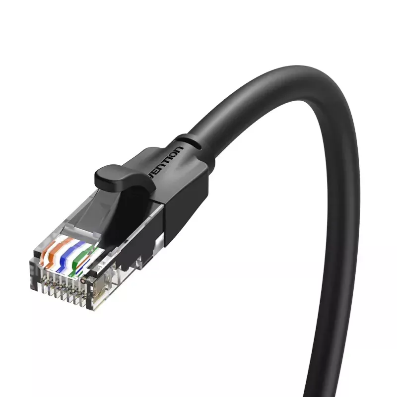 Vientisumo Cat.6 UTP jungiamasis kabelis 0,5 m juodas RJ-45 1000 Mbit/s