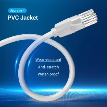 Vieno tinklo kabelis Vention Cat.6 UTP Patch Cable RJ-45 5M Pilka