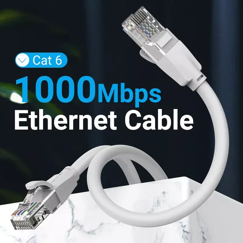 Vieno tinklo kabelis Vention Cat.6 UTP Patch Cable RJ-45 5M Pilka