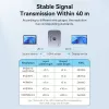Vention 2 prievadų dvikryptis 8K HDMI jungiklis AKPH0, HDMI 2.1, 7680×4320@60Hz, USB-C maitinimas, aliuminis, pilkas