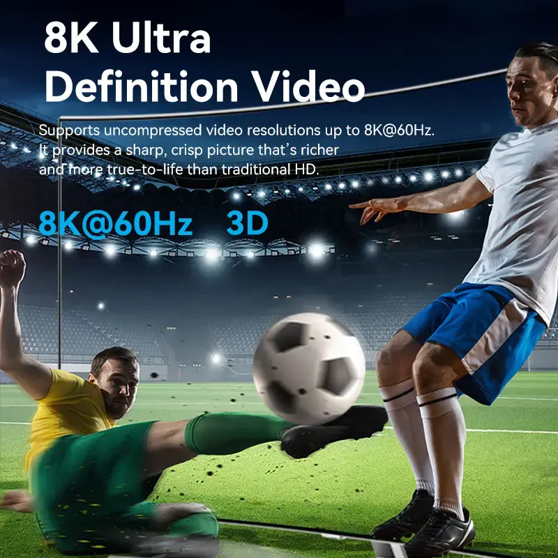 Vention 2 prievadų dvikryptis 8K HDMI jungiklis AKPH0, HDMI 2.1, 7680×4320@60Hz, USB-C maitinimas, aliuminis, pilkas
