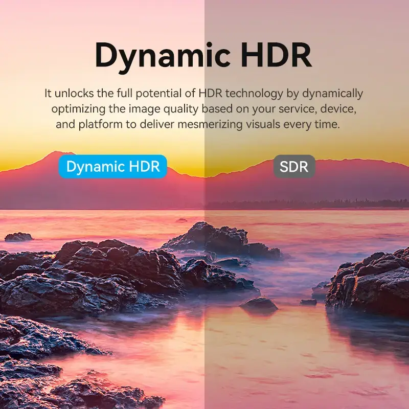Vention 2 prievadų dvikryptis 8K HDMI jungiklis AKPH0, HDMI 2.1, 7680×4320@60Hz, USB-C maitinimas, aliuminis, pilkas