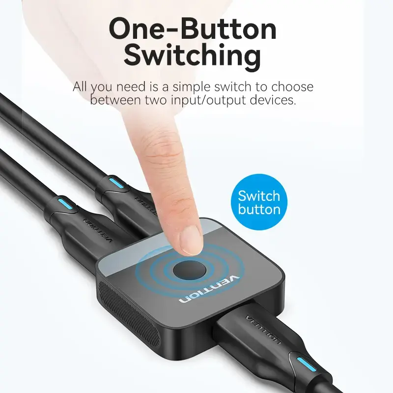 HDMI 2 prievadų bi-kryptis 4K perjungiklis Vention AKOB0