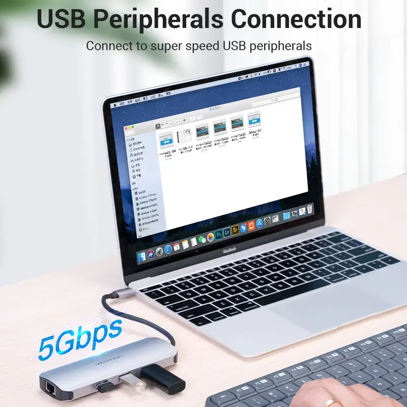 Vention TOLHB USB-C šakotuvas, 0,15 m