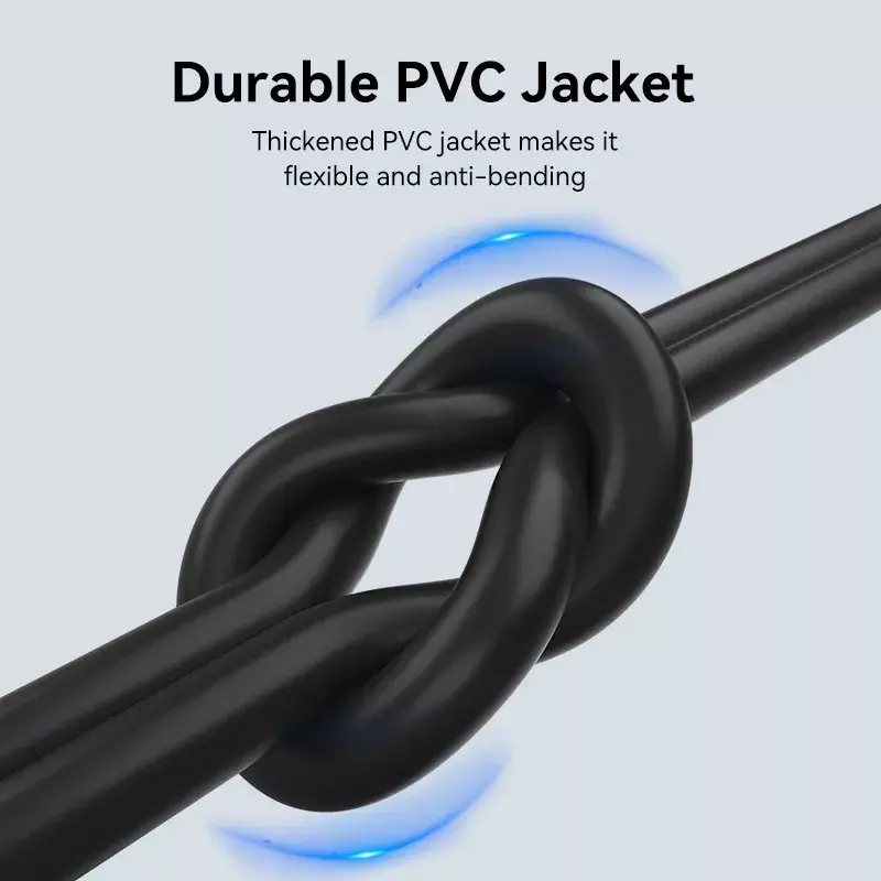 Vention USB 2.0 A (vyriškas) į C (vyriškas) 3A laidas 0,25 m juodas