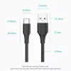 Vention USB 2.0 A (vyriškas) į C (vyriškas) 3A laidas 0,25 m juodas
