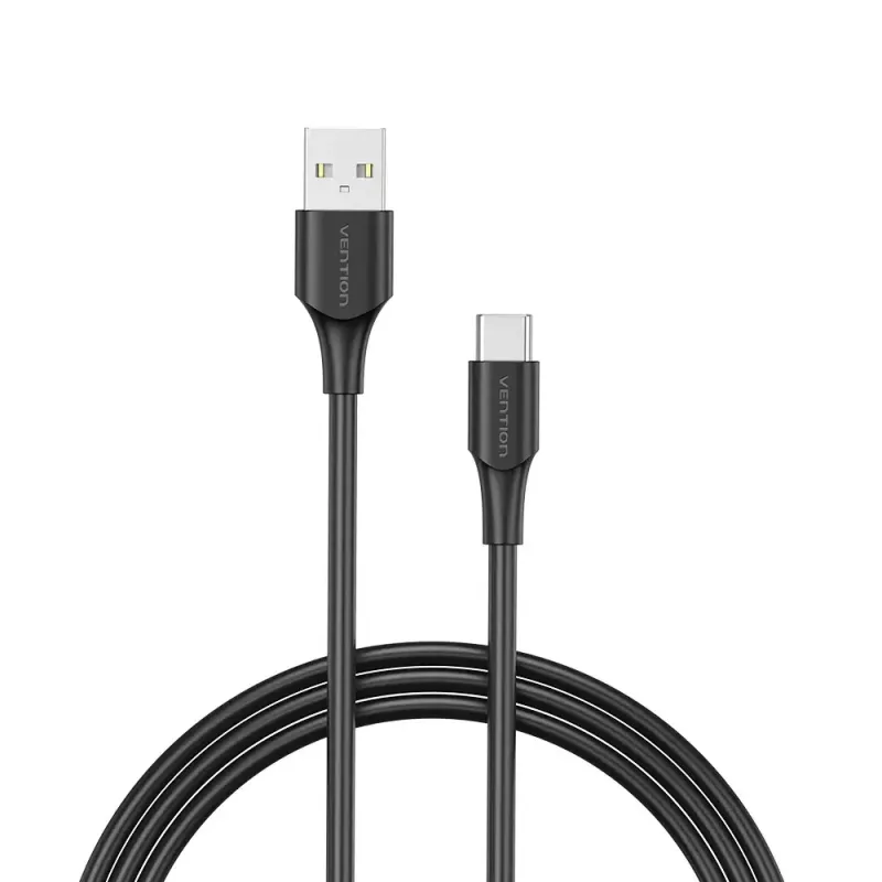 Vention USB 2.0 A (vyriškas) į C (vyriškas) 3A laidas 0,25 m juodas